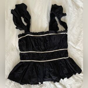 Free People | Claude Corset Top in Black size S